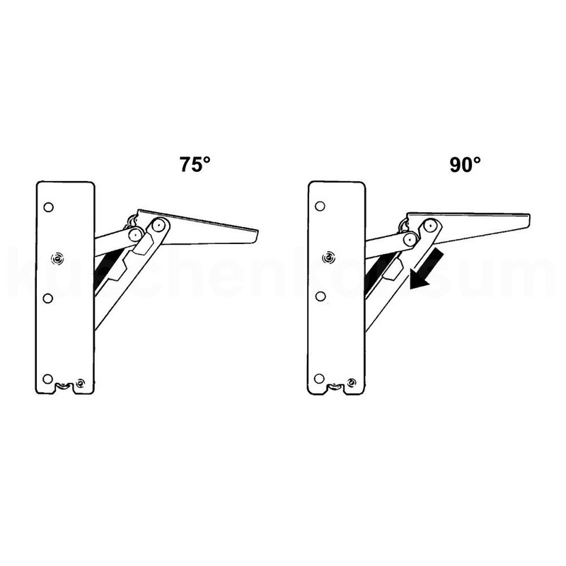 1 Pair Grass T 57 Kinvaro Flap Lift Fittings Spring