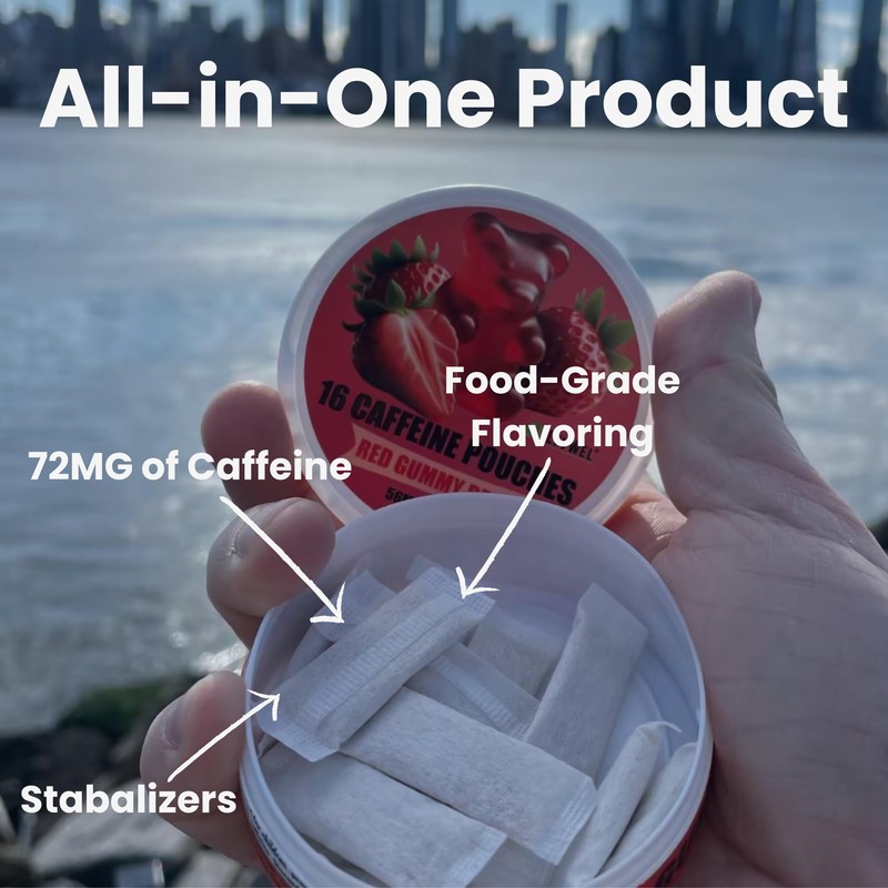 LyvWel 72mg Caffeine Energy Pouches – Cherry Blast, Blueberry Ice,