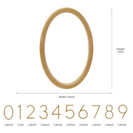 Floating House Number Modern House Numbers 5 inch, Deamos Zinc Alloy Home Address Number for House with Reflective Finish Floating Mount or Flush Mount Zinc Alloy (Gold, #0)