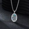 DAYLINLOVE Saint Michael Necklace 925 Sterling Silver St Michael Abalone