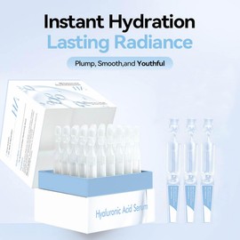 5% Hyaluronic Acid Serum for Face Ultra-Hydrating Hyaluronic Acid Serum Tubes Intensive Moisturising Skin Tightening and Rejuvenating 30Pcs/Box