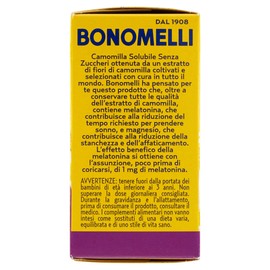 Bonomelli Camomilla Solubile con Melatonina e Magnesio 16 Bustine, Contro Stanchezza e Affaticamento, Infuso Rilassante, Senza Zucchero (72g)