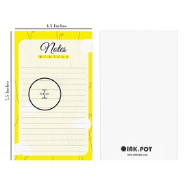 Inkdotpot Pack Of 2 Daily Planner List Undated Notepads, Memo Pad To-Do List Tear Off List Pad- Organizer- Scheduler- Organize Tasks (50 Sheets Each)-HW