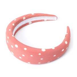 MIRMARU Fashion Headband Hair Accessories - Knotted, Bow, Polka Dot, Floral, Metallic, Glitter and Paisley Wide Hairband Headwear.(LCHB-595-RUST)