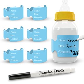 Pumpkin Doodle The Original Write and Reuse Baby Bottle Labels for Daycare