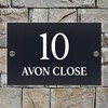Badgemaster Layered Glass Effect Modern Anthracite Acrylic House Number Sign