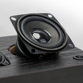 RIOWOIS Passive Bookshelf Speakers for Home Theater Surround Sound, Home Desktop Stereo Speakers with Crisper Sound and Classic Wood Grain for Record Player/Computer/TV, Wall Mountable, One Pair.