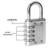 Belle Vous Pack of 4 Silver Combination Lock 4 Digit
