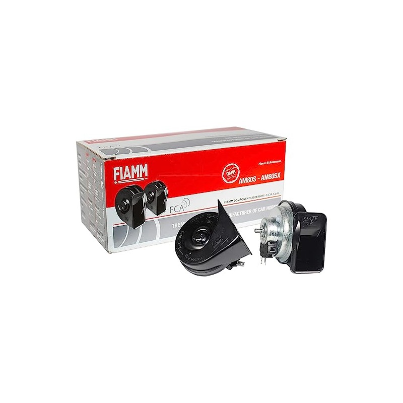 Fiamm Electromagnetic Horn. 12v Trumpet Horn with Relay, 2 Terminal.am80s