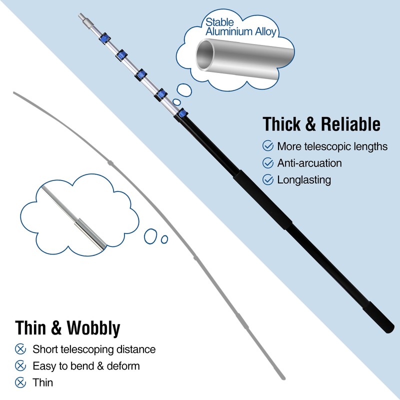Lineslife Telescoping Pole, 5-22 FT Paint Roller Extension Pole, Multi-Purpose