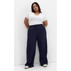 City Chic Women's Plus Size Pant-Lilia, Navy/White Stripe, 18