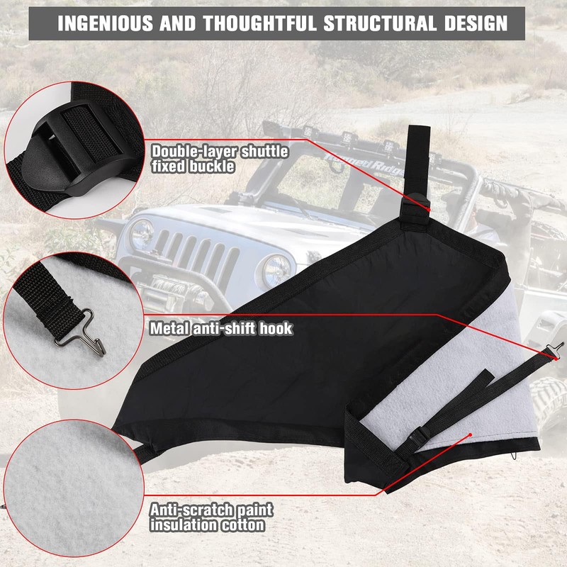RT-TCZ for Wrangler JK Hood Bra Cover Protector for Jeep