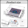 LOYIM Acrylic Serving Tray with Handle Needlepoint Clear Decorative Tray