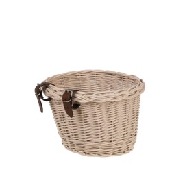 Bicycle Basket for Children, Basket for Children's Bicycle, Small Bicycle Basket, Wicker Bicycle Basket (Beige)