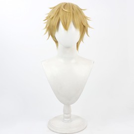LAOBAO Ex Albio Cosplay Wig, Hero, Blonde, Short Hair, Costume Accessory, Wig, Heat Resistant, For Disguise Wigs, Parties, Costumes, Festivals, Events, Cosplay Wig