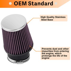 Automost Upgraded Air Filter Adapter Kit for Predator 212cc 196cc for Baja Motorsports MB165 for Coleman BT200X CT200U KT196 6.5Hp Clone Engine Mini Bike Go Kart -Purple