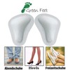 2 Pairs Orthopaedic Metatarsal Pads White Leather T-Shape Splayfoot Pads,