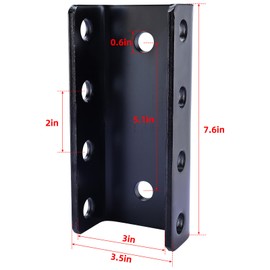 NovelBee 2-5/16 Inch Hitch Ball Trailer Coupler with 3 Position Adjustable Channel Bracket and Fasteners,Channel-Mount Coupler Capacity 15000LBS