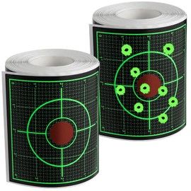 GearOZ Green Sight in Splatter Target Stickers 4" Reactive Paper Targets with Precision Location, 400PCS Adhesive Shooting Target, Dark Grid Bottom Line Calibration for BB Gun/Pellet Gun/Airsoft