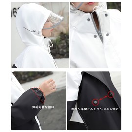 JYZ Raincoat, Kids Top and Bottom Set, School Bag, Compatible with School Bags, Rainwear, Girls, Boys, Children, Rain Gear, Rainsuit, Waterproof, Windproof, Night Reflective, Storage Bag, Brim