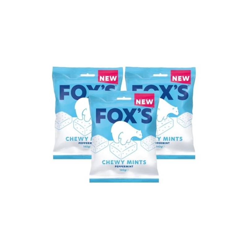 Fox's Mints Chewy Peppermint 140g (Pack of 3)