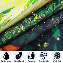 WOWTOY Shower Curtain 3D Digital Printing Home Garden Waterproof Shower Curtain Liner, Quick-Dry Washable Shower Curtain for Shower Stall, Bathroom with 12 Hooks (180 x 180cm, Garden 06)