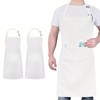 GIGGSKZE 2 Pack White Aprons Hat Set Chef Apron with