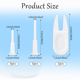 JIYIN 12 Pcs Exercise Ball Plug Replacement Kit, Yoga Ball Fitness Exercise Ball Air Stopper Plug Pin Adapter Kit, Exercise Ball Plug Replacement Kit for Fitness Exercise Ball Inflatable Bed Pool