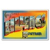 AK Wall Art Greetings from Billings Montana Vinyl Sticker - Car Phone Helmet - Select Size