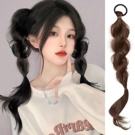 Women's High Temperature Yarn Braided Wig 1P Band Type Piece Hair (WFIUDQX) Light Brown - ONEWFIUDQX / 여성 고온사 땋은 머리 부분 가발 1P 밴드형 피스 헤어 (WFIUDQX) 밝은갈색 - ONEWFIUDQX