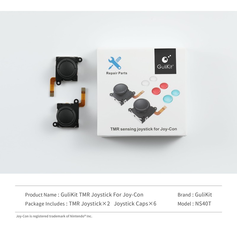 GuliKit TMR Joystick Replacement for Joycon, No Drift, High Precision,