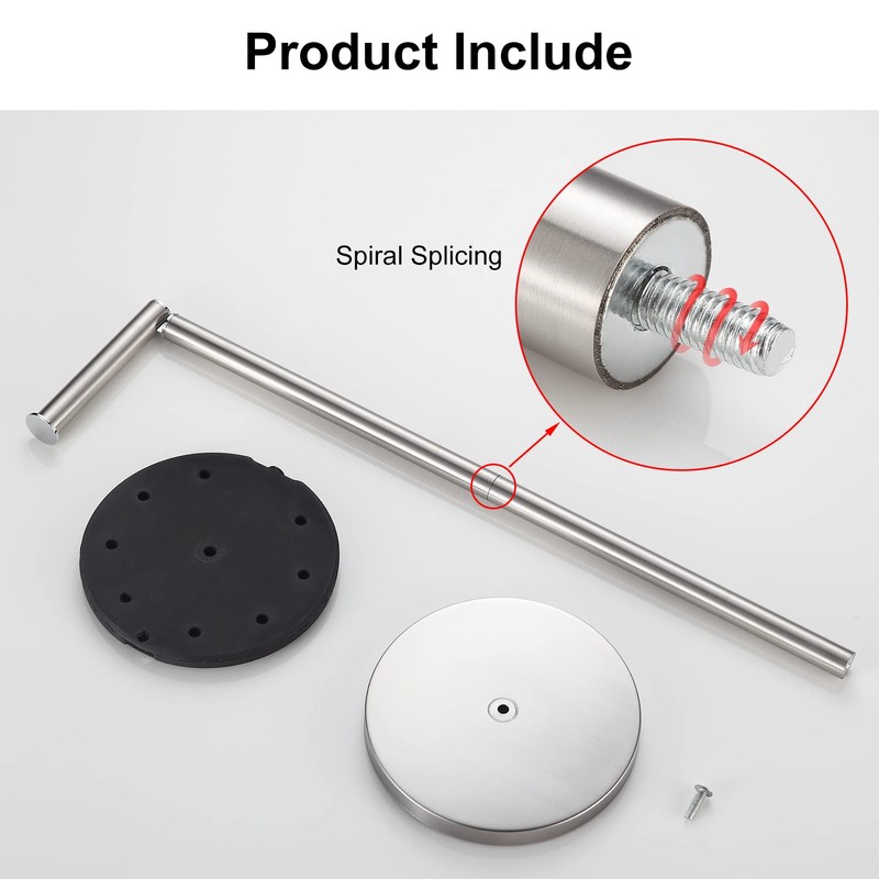 BGL Toilet Paper Holder Brushed Nickel 2 Pack Standing On