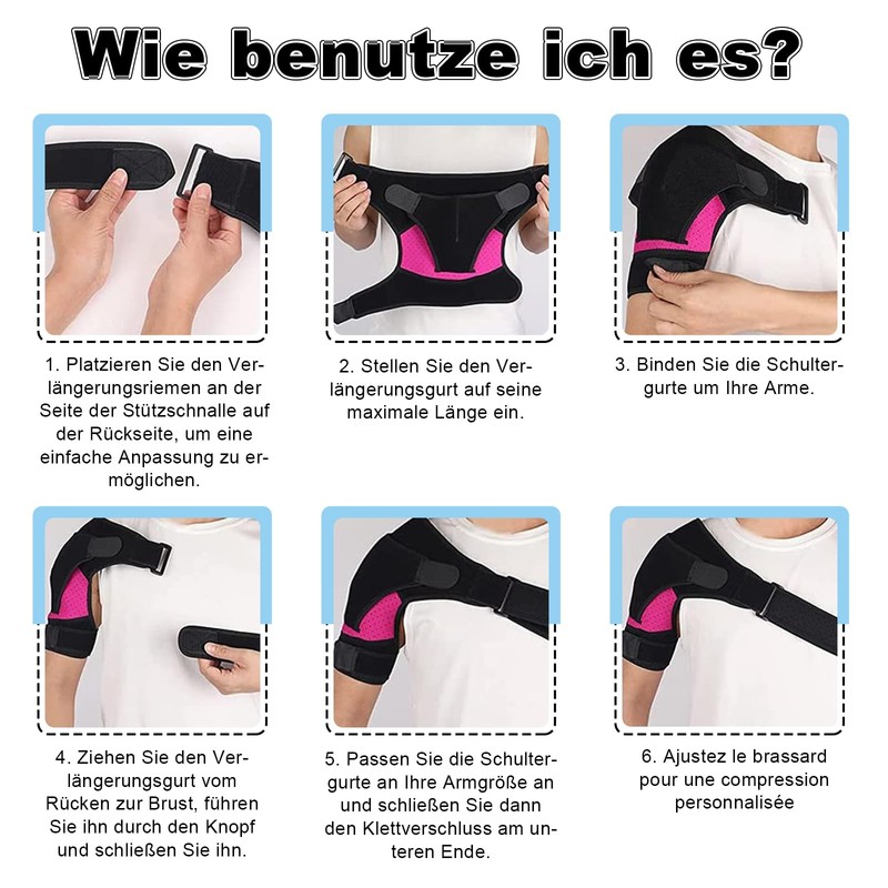 SPOKKI Shoulder Brace for Women, Adjustable Shoulder Support Neoprene Shoulder