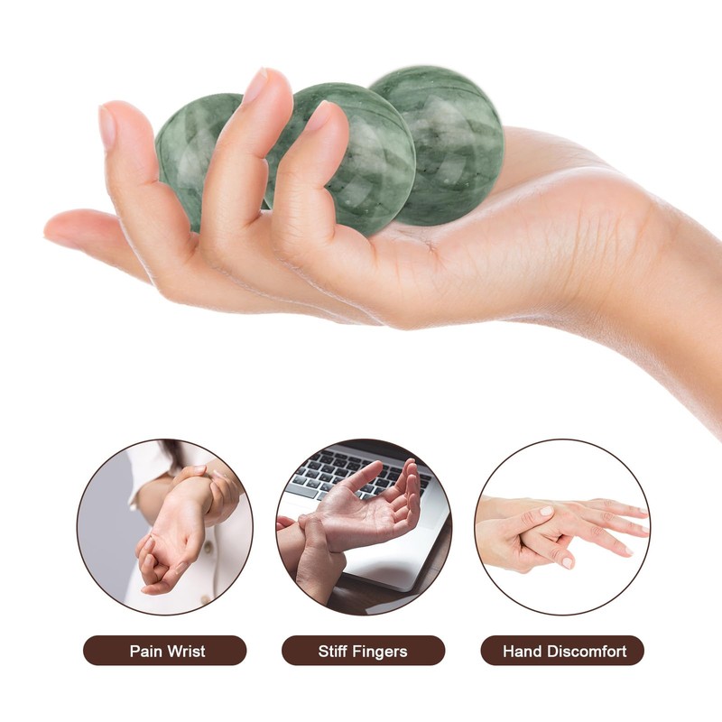 1.57" Marble Baoding Balls for Hand Therapy Exercise, Chinese Health