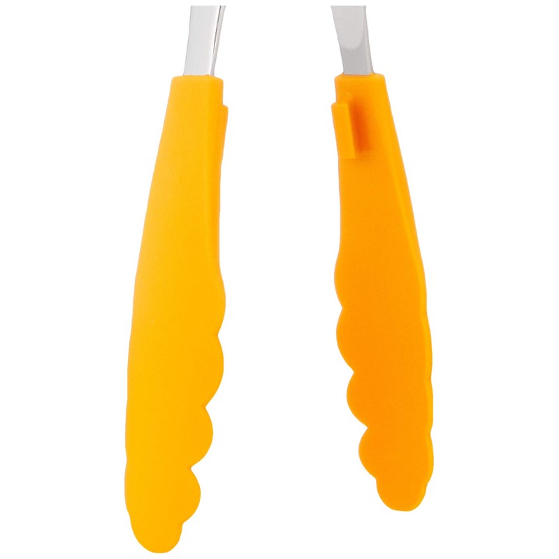 PRO SERIES Antibacterial Heat Resistant Color Tongs with Stopper, Multi,