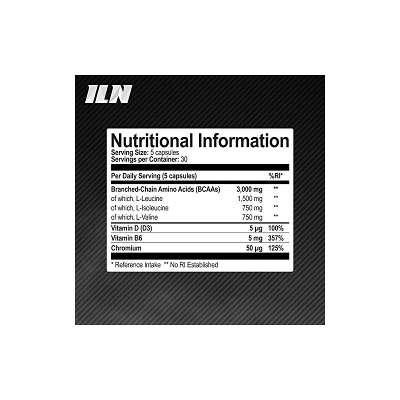 BCAA 3000mg - 2:1:1 BCAA Capsules - BCAAs (150 Capsules)