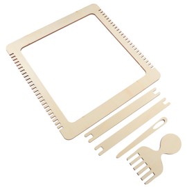 Operitacx Gobelin-webmaschinen-Set Nähwerkzeug Webstuhl Stricken Strickwebstuhl Webstuhlweberei Klobige Wolle Häkeln Wolle Stickerei Strickset Häkelgarn Handweben Perlenwebstuhl Mini Hölzern