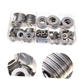 Ciieeo 1 Set Stainless Steel Washer Flat Gaskets for Sump Plugs Fuel and Hydraulic Fittings Premium Washers Assortment with Storage Box