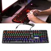 Mechanical Gaming Keyboard Wired RGB Backlit 104 Keys ABS Blue