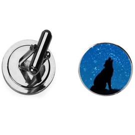 Wolf stars night sky c22 Dome Cufflinks Groom dad Wedding Jewellery boxed