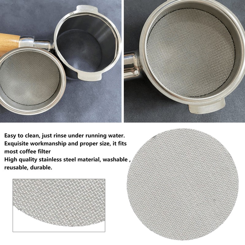 Stainless Steel Coffee Filter Plate Replacement Filter Mesh Screen for