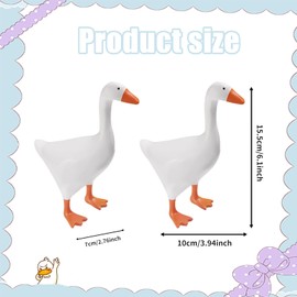 Magnetic Goose Key Holder Cute Resin Goose Figurine Desk Key Storage Desktop Key Hanger Ornament Kawaii Room Decor Goose Statue Home Decor Accessories Funny Gift for Friends