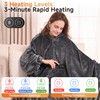 Cordless Wearable Heated Blanket Poncho, Portable Heated Shawl, 38x67