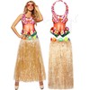 Bunnycool 2 Pcs Hawaiian Bikini Apron with Grass Skirt Funny