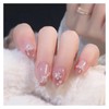 happykau Nail Tips, Set of 24, Nail Tips, Short, False