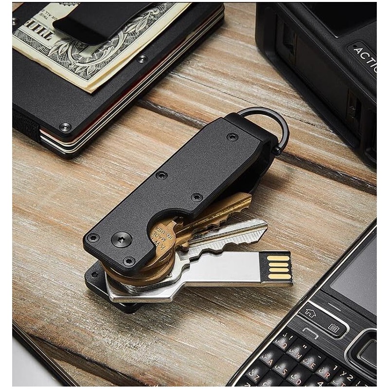 AtEaze Compact Metal Key Organizer Holds up to 6 Keys