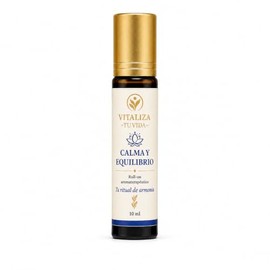 Vitaliza Tu Vida – Calma y Equilibrio – Roll-On de Aromaterapia con Lavanda, Bergamota, Geranio y Cedro – Aceites Esenciales 100% Puros – Tu Ritual de