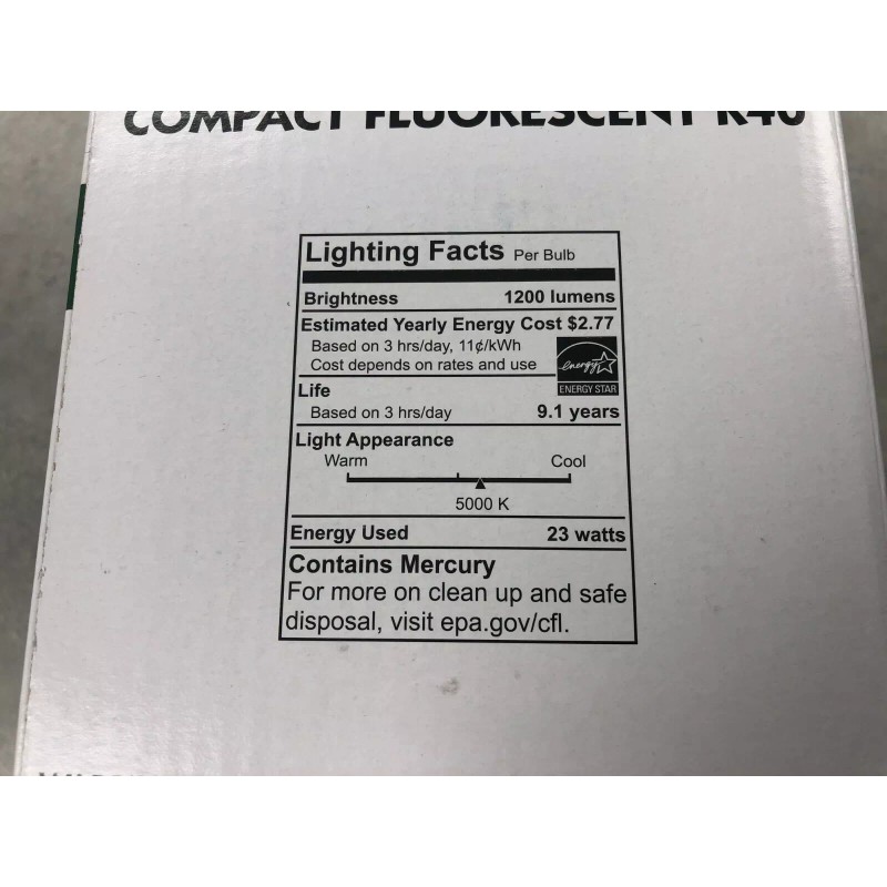 Energy Wiser 23W 120V R40 CFL 5000k Floodlight Bulb