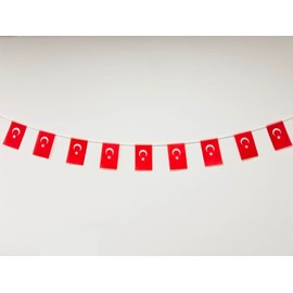 Turkey Flag 40 Pack Turkey Flag Turkey Garland 45ft Turkey National Flag 5.5 x 8.2 Inch for Garden Bar Decorations