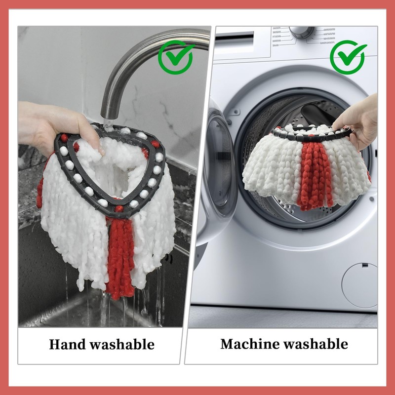 Mop Cloth, Replacement Mop Heads Microfibre Compatible with Vileda 2